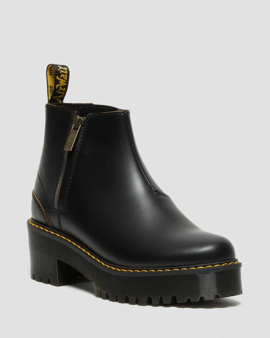 Dr. Martens Rometty II Vintage Smooth Nahka Naisten Chelsea Nilkkurit - Mustat Nilkkurit [287-IYBGCV